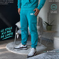 pantalon jogging cargo (bleu turquoise)