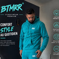 sweat capuche (bleu turquoise)