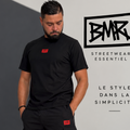 T-shirt manche courte logo rose/noir  (noir)
