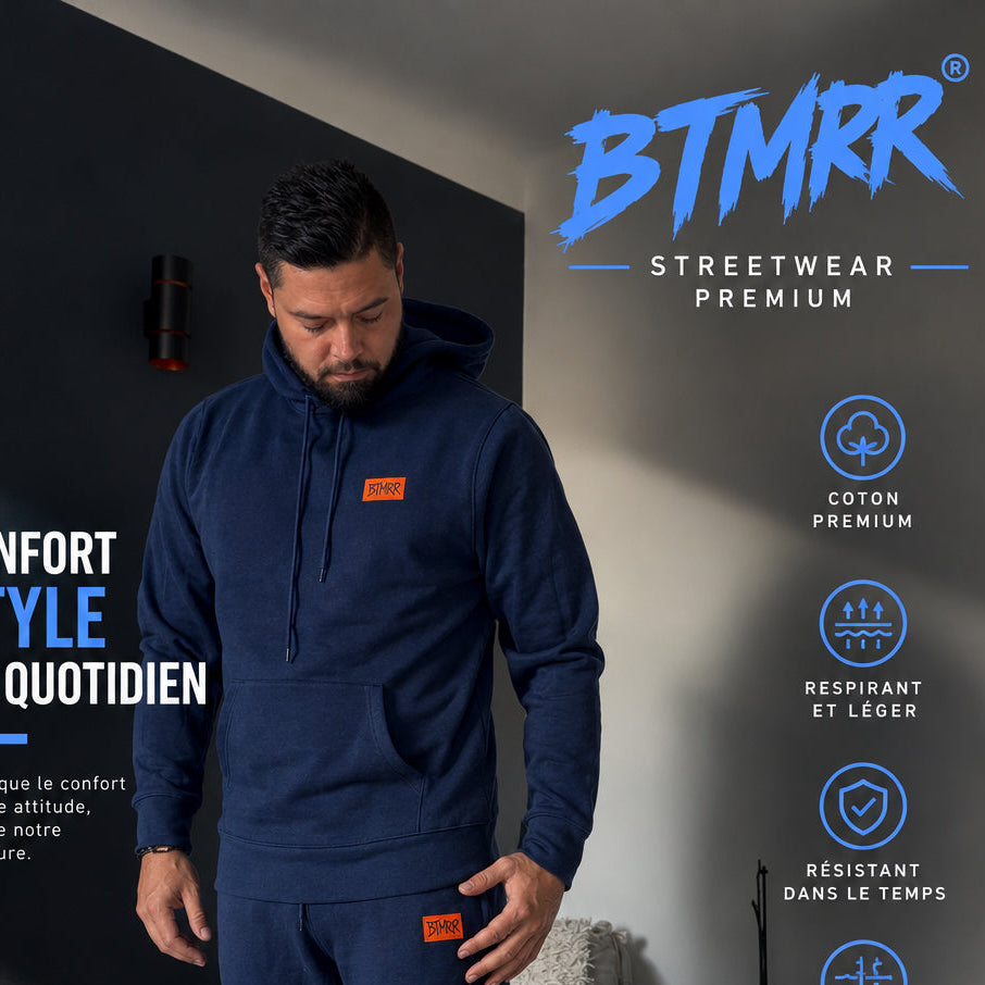 sweat capuche (bleu marine)