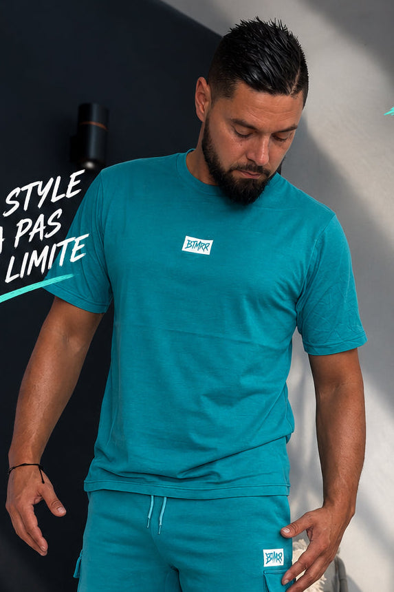 T-shirt manche courte (bleu turquoise)