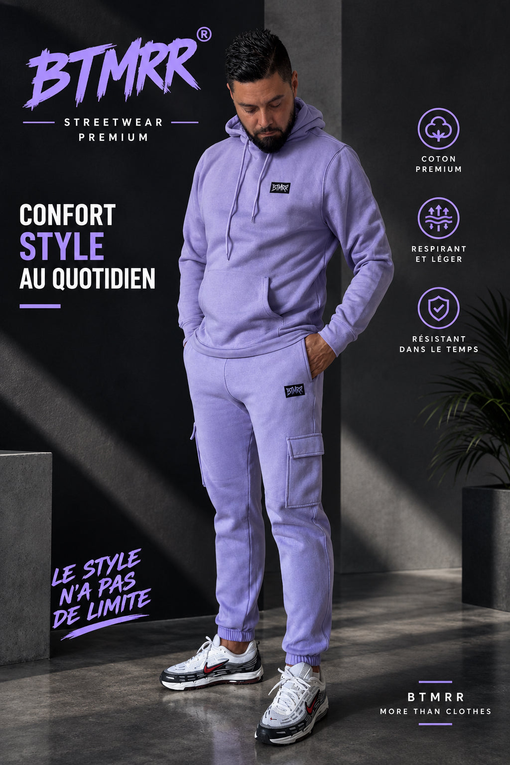 sweat capuche (violet)