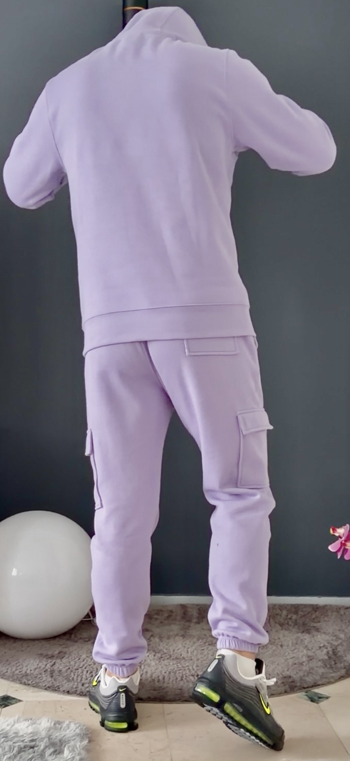 pantalon jogging cargo (violet)