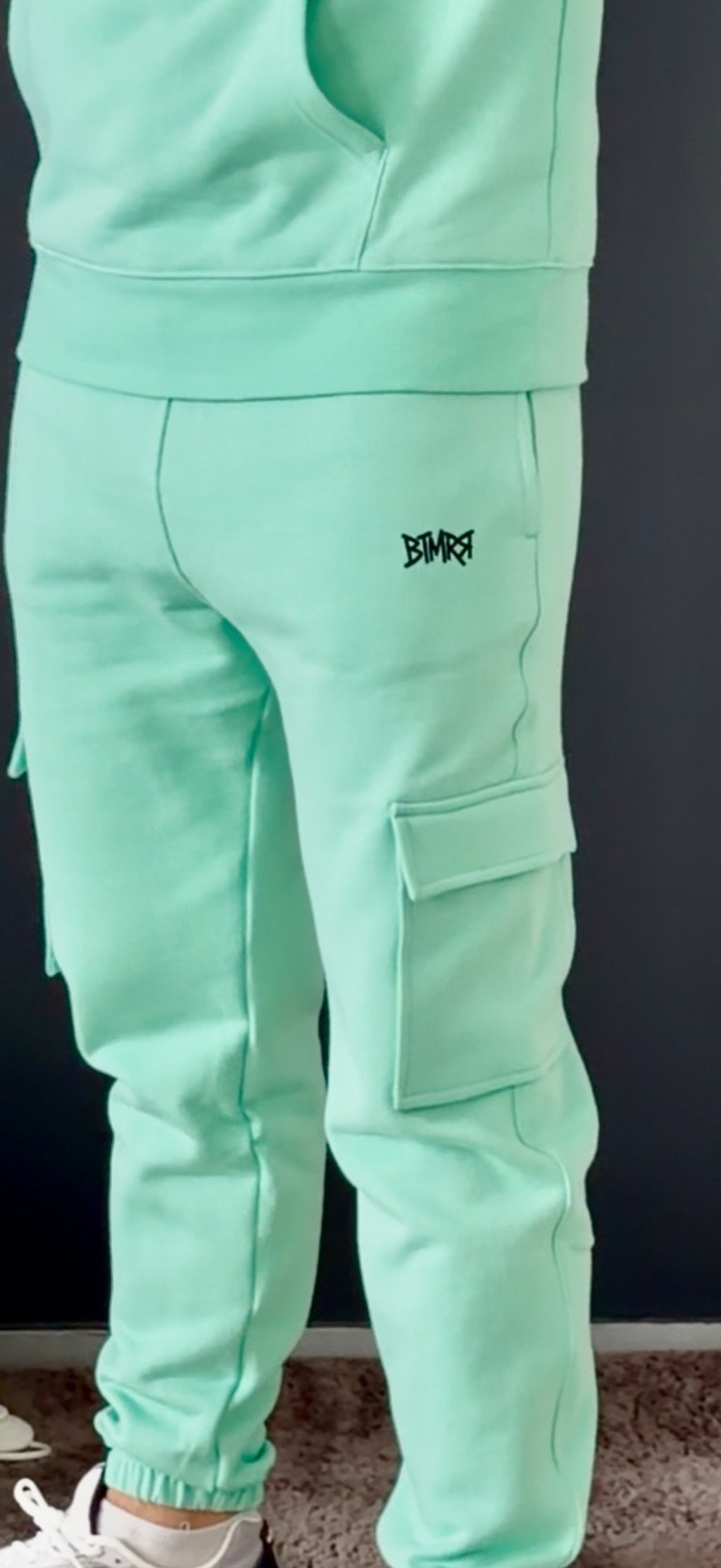Pantalon jogging cargo (vert eau)