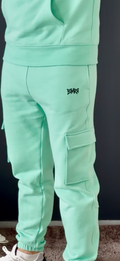 Pantalon jogging cargo (vert eau)
