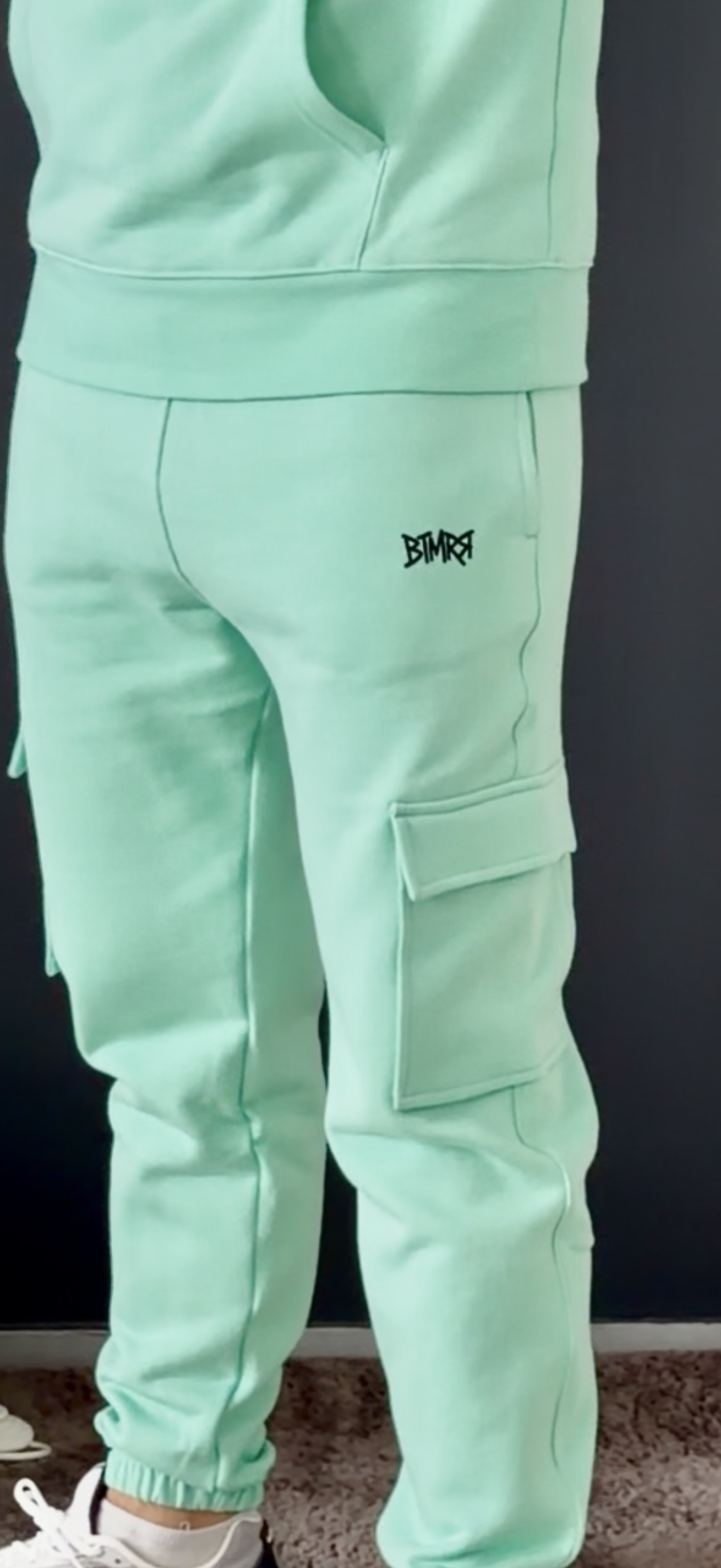 Pantalon jogging cargo (vert eau)
