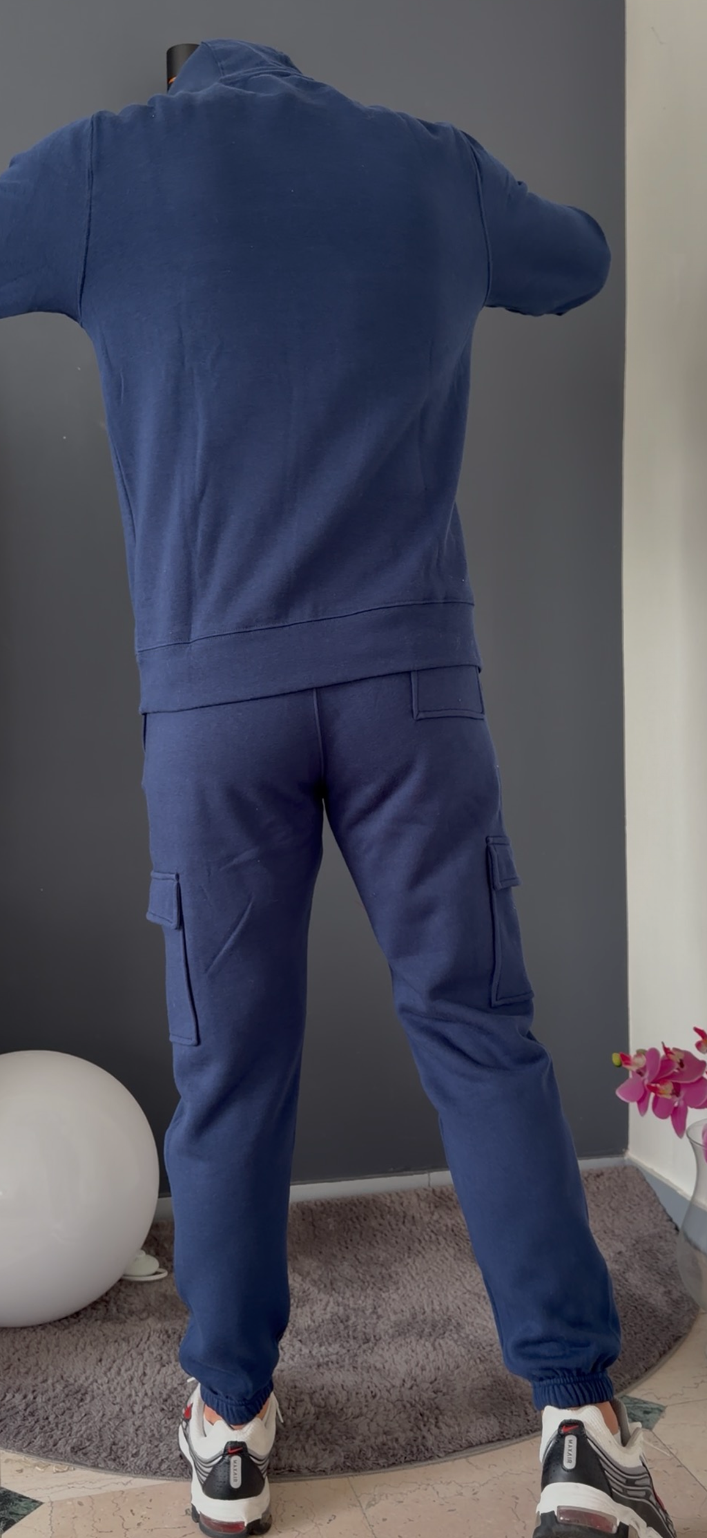 pantalon jogging cargo (bleu marine)