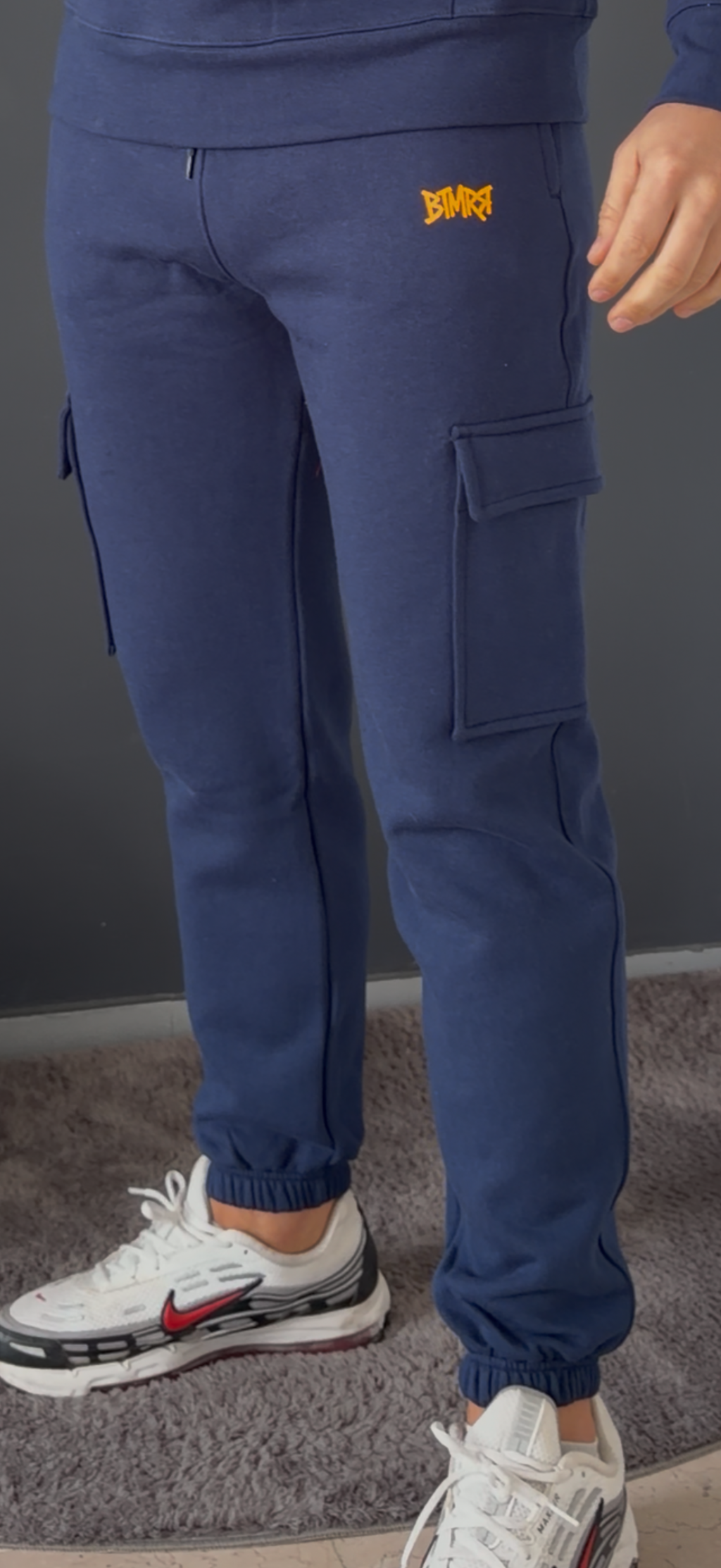 pantalon jogging cargo (bleu marine)