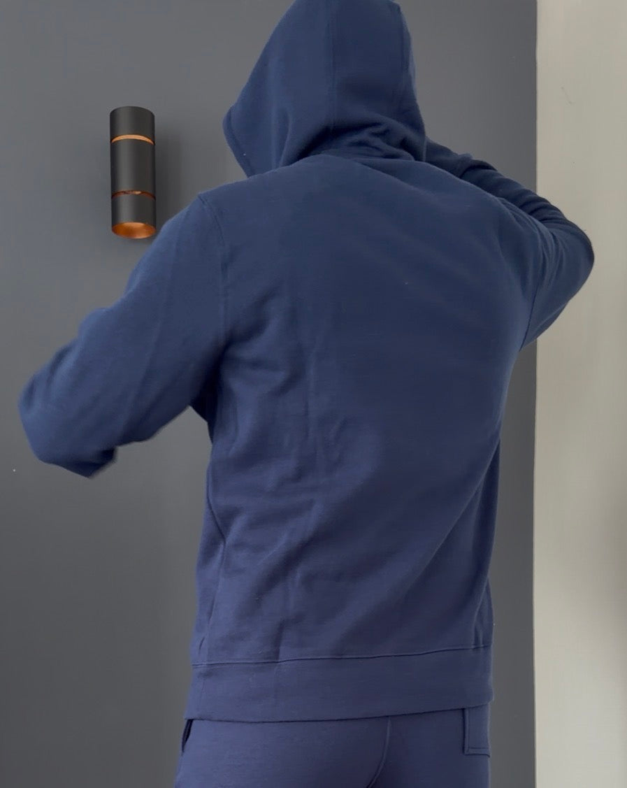 sweat capuche (bleu marine)
