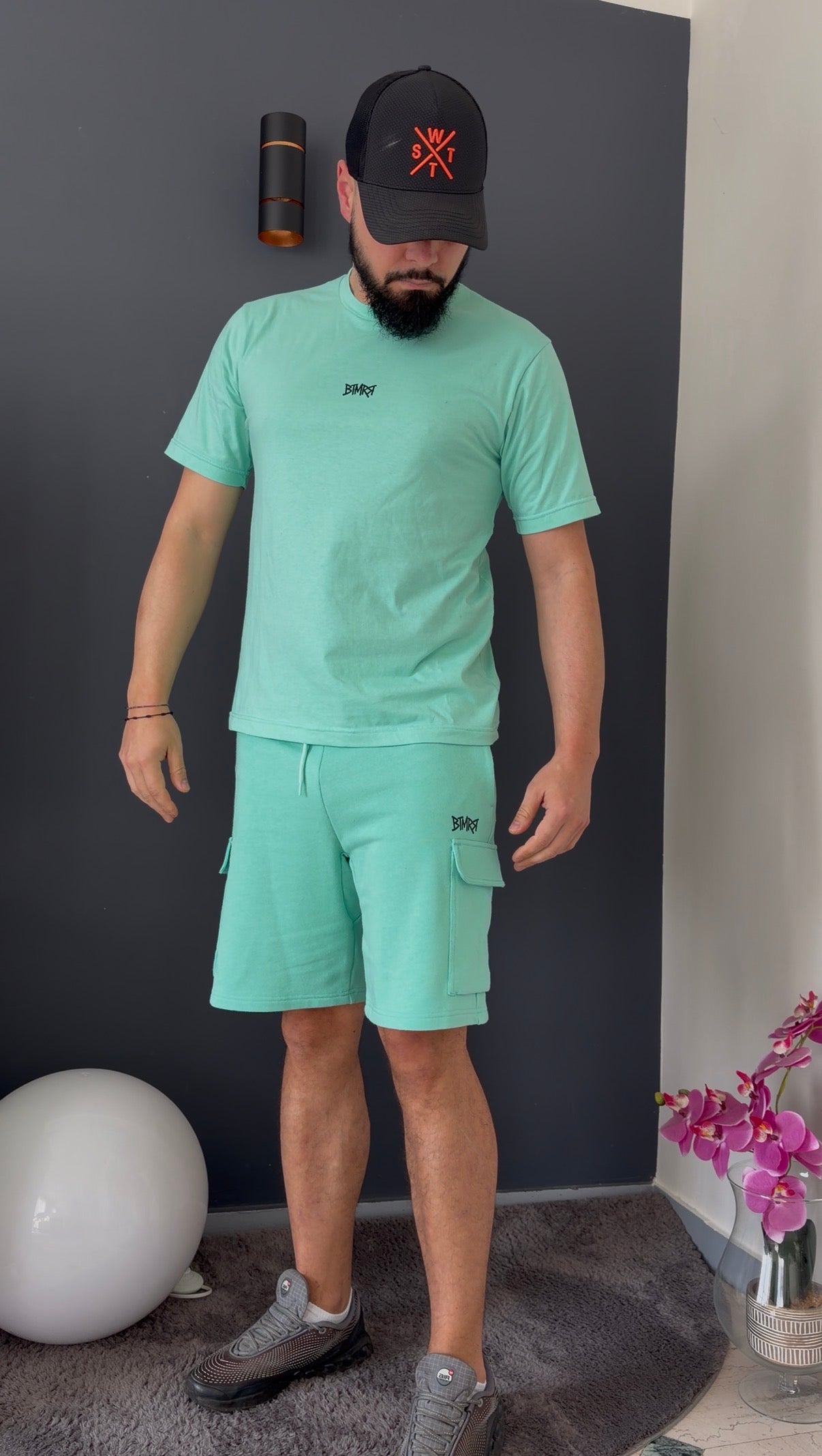 Short cargo (vert eau)