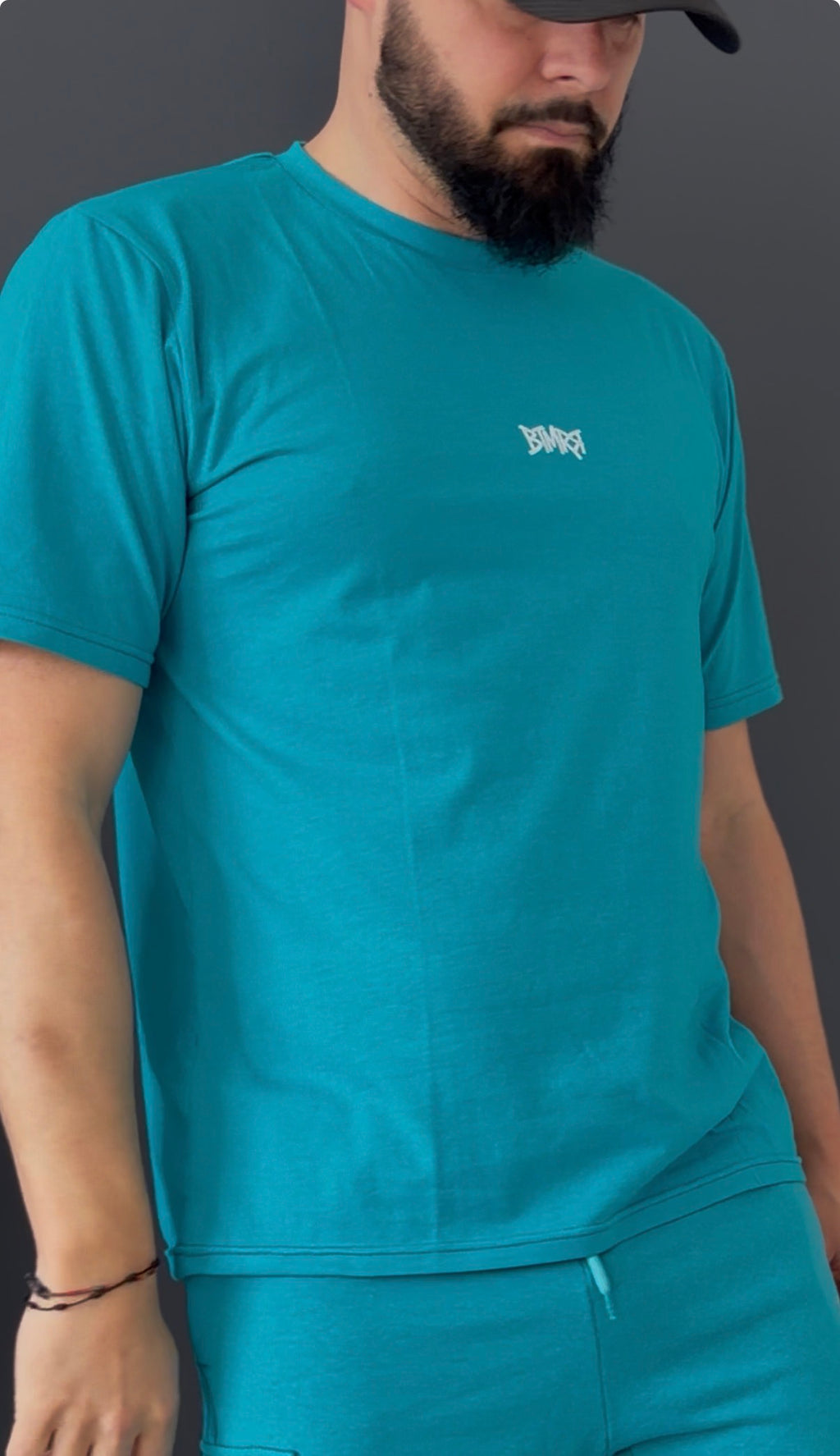 T-shirt manche courte (bleu turquoise)