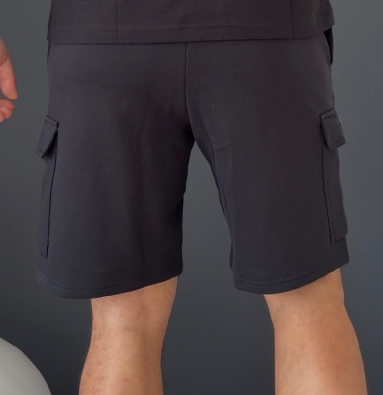 Short cargo logo relief (noir)